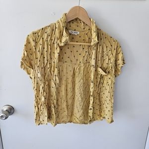 Size M Billabong yellow button down shirt